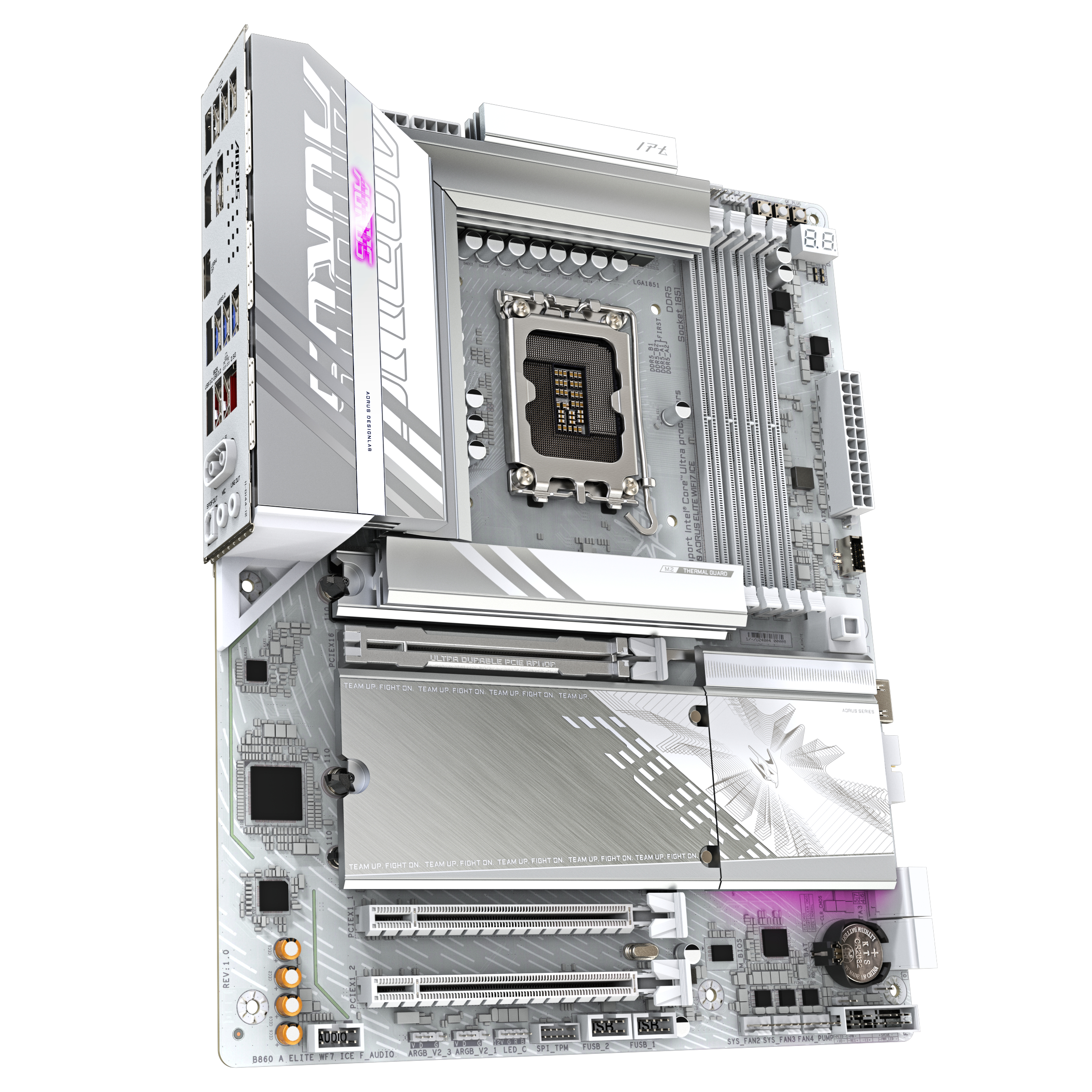 Bekijk afbeelding 3 van Gigabyte 1851 B860 AORUS ELITE WIFI7 ICE - DDR5/3xM.2/DP
